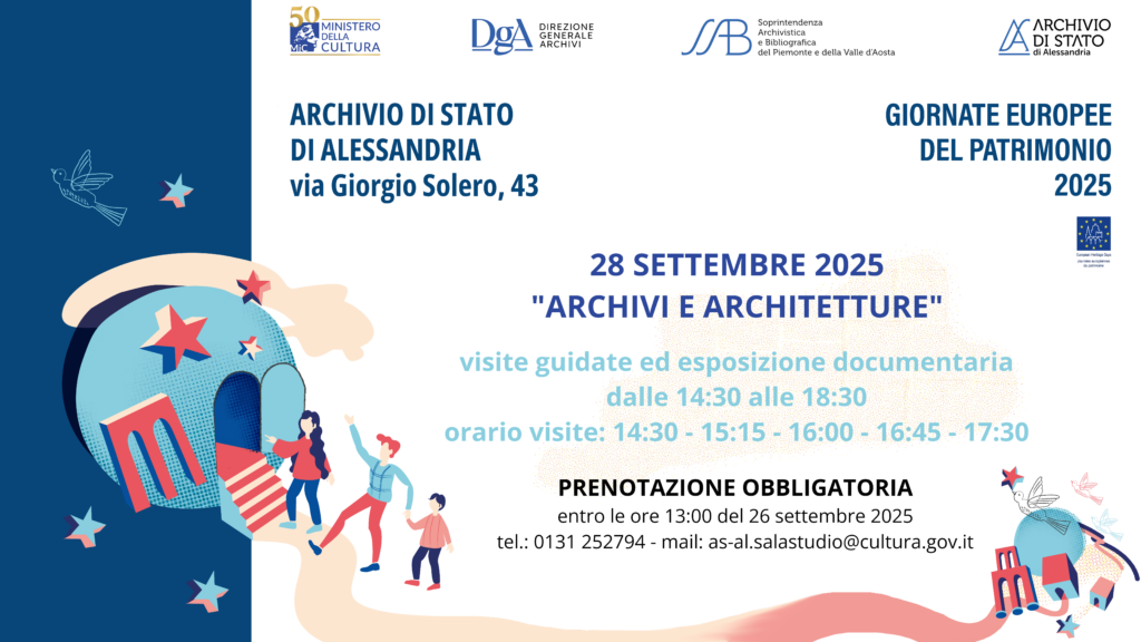 Locandina Giornate Europee del Patrimonio 2025: "Archivi e Architetture"